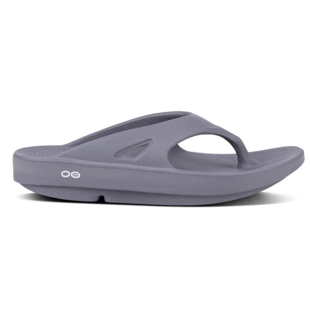 OOFOS OOriginal Thong Sandal in Slate Gray Purple M12 W14